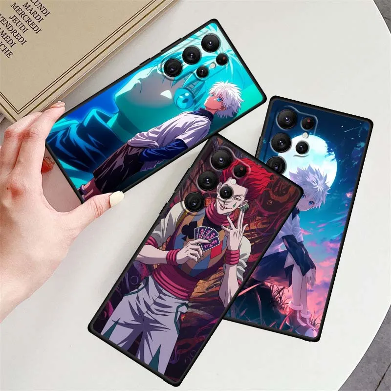 

Hunter x Hunter Cool Art Anime Phone Case For Samsung Galaxy S25 S24 S23 S22 S21 S20 S10 Ultra Plus FE 5G Black Soft TPU Cover