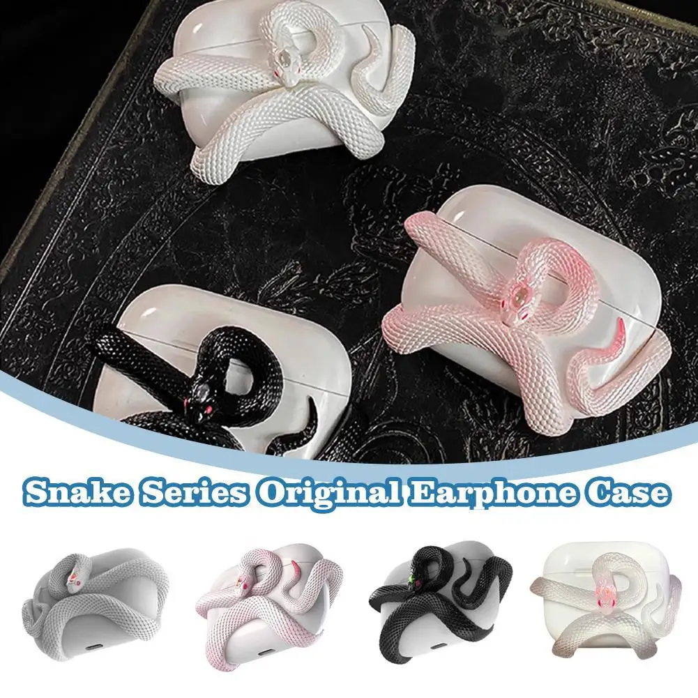 For 4 Snake-shaped Earphone Protective Earphone Scratch-resistant Anti-drop Resin And Hollow Design Y2d3