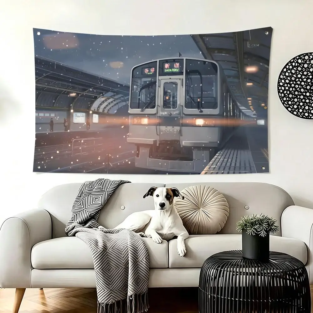 Romance Drama 5 Centimeters per Second Flags  For Living Room Home Dorm Decor Wall Outdoor Camping Party Banner Gifts