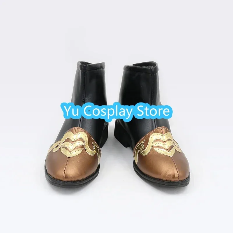 AIAI 2025Yu- Game Naraka: Bladepoint Wu Chen PU Leather Shoes Halloween Carnival Boots Cosplay Prop Custom