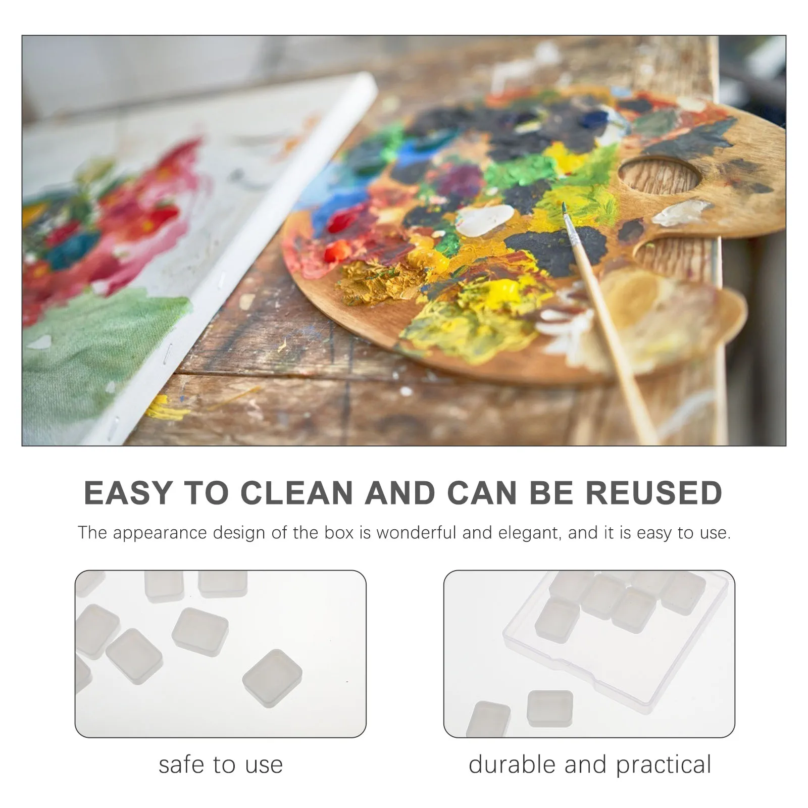 

25 Pcs Watercolor Paint Storage Box Trays Palette Painting Plate Empty Pans Painters for Container Travel