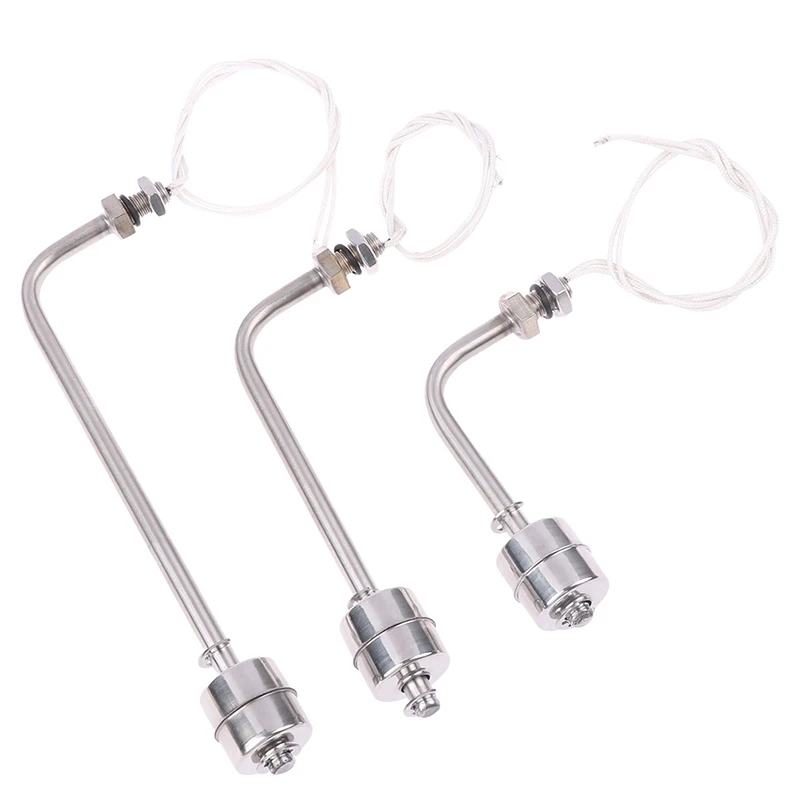 L-Type 304 Stainless Steel Float Switch Tank Liquid Water Level Sensor Single Ball Float Switch Tank Pool Flow Sensor L75-L400