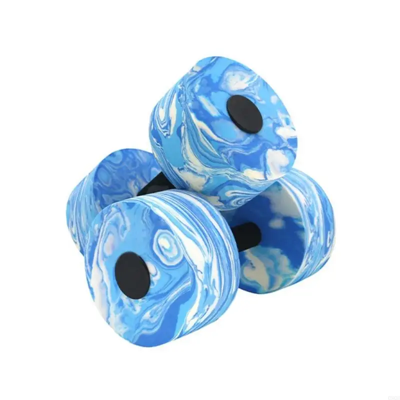 090B 1 Pair Aquatic Exercio Dumbells Agua Aeróbico Ejercicio Espumoso Vetas Barra mano