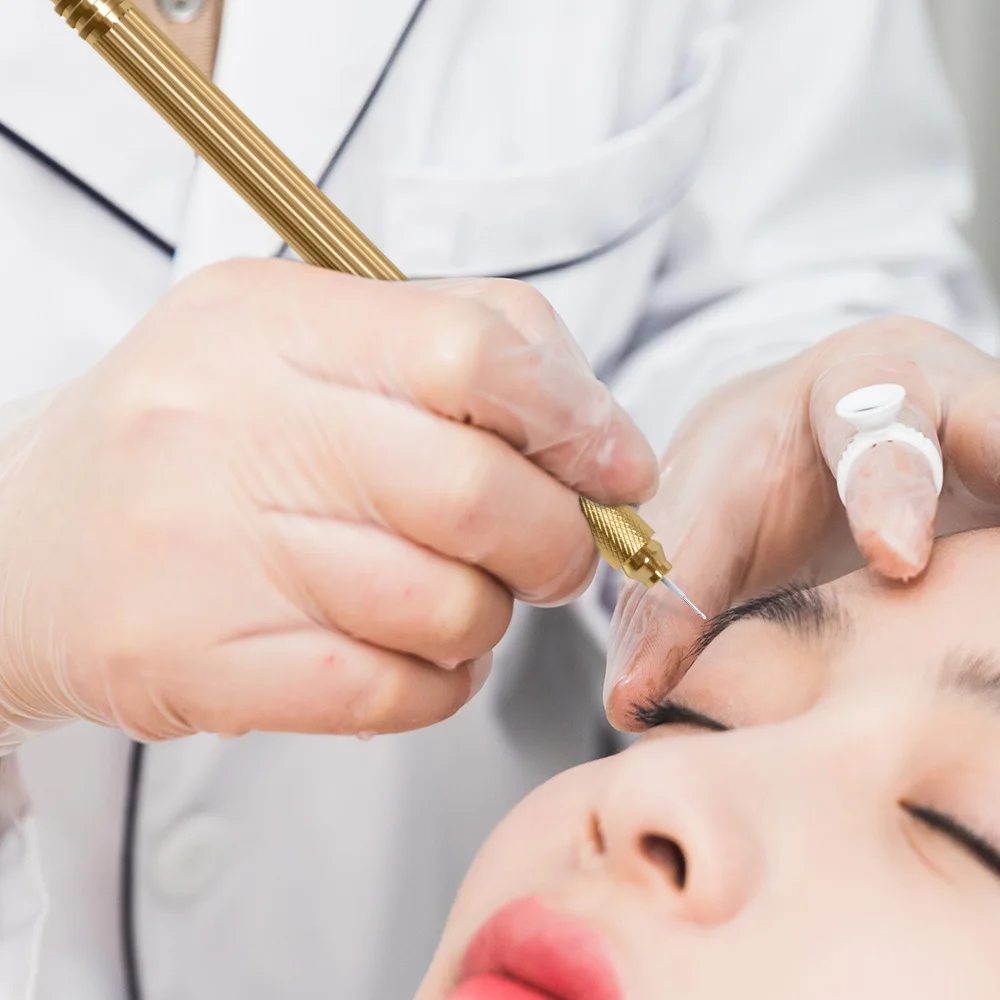 Hai Đầu Hình Xăm Bút Microblading Bút Kẻ Lông Mày Kim Loại Microblading Bút Bút Kẻ Lông Mày Thường Trực Máy Trang Điểm Hình Xăm Bút