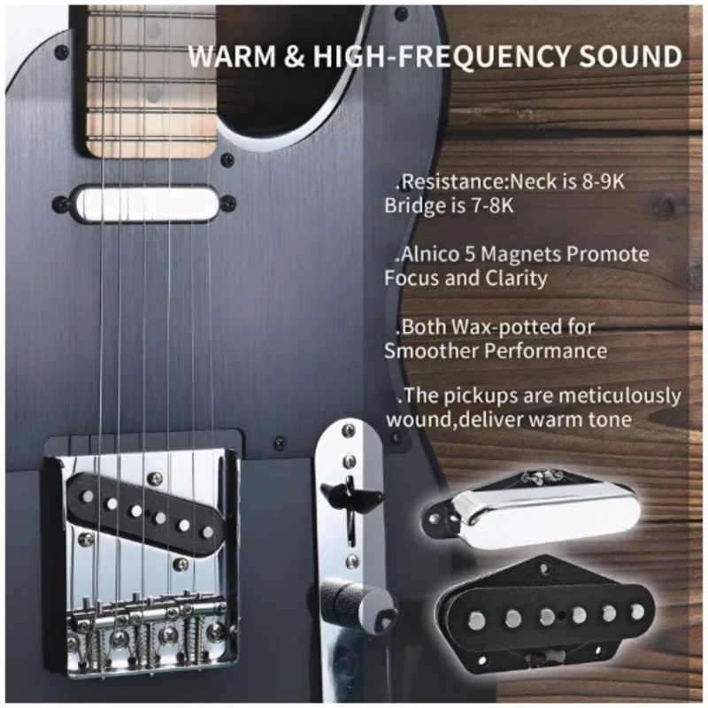

Electric Guitar TL Cardboard Wire Clip Pickups alnico5 Magnetic Column Wax Cloth Wire Vintage Neck Bridge