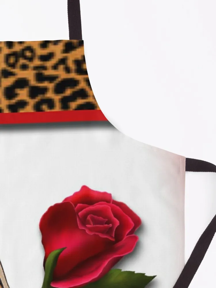 Leopard High Heel & Red Rose Apron kitchen items and home 2022 hospitality aprons apron women