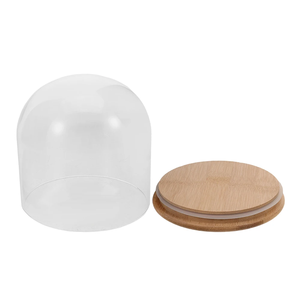 

5.89x5.89 Clear Glass Dome Eternal Flower Display Bell Jar Cover for Preserved Flowers Cake Dessert Collectibles Display
