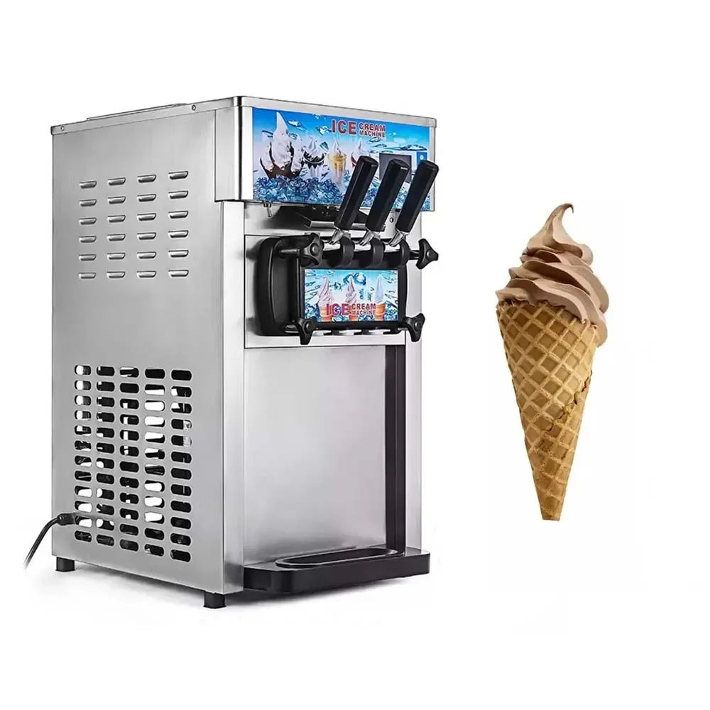 

3 Flavors Commercial Ice Cream Machine Soft Serve Ice Cream Machine