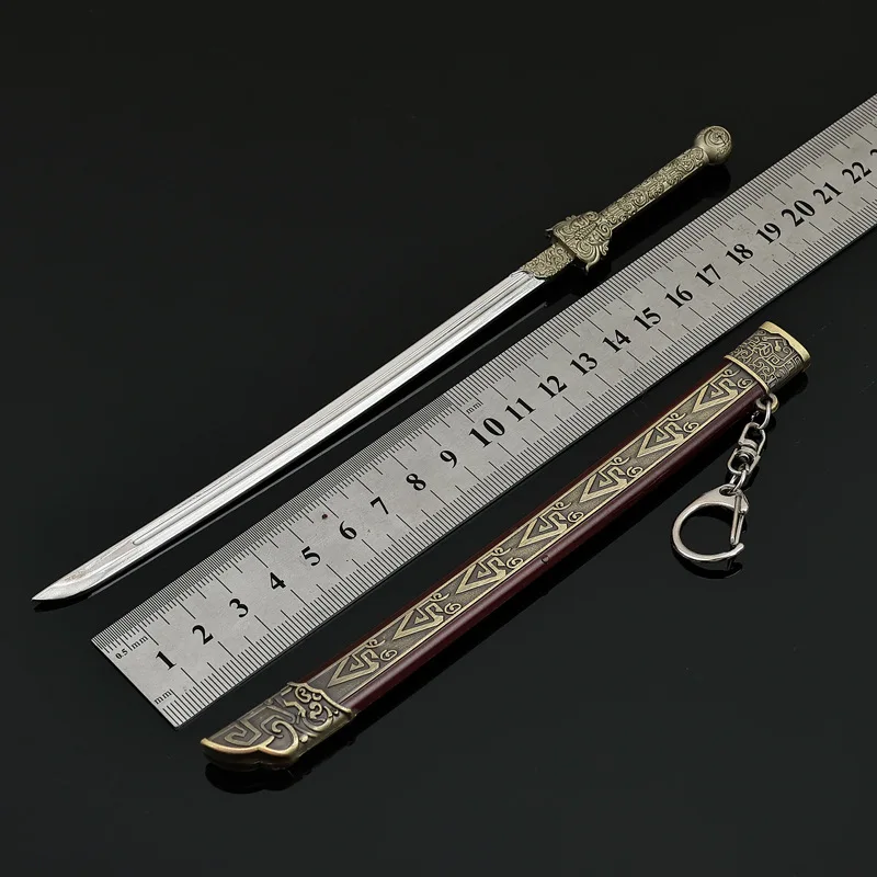 22 cm/8.66in Een Droom in Het Boek Scroll Film en Televisie Randmodel Qianyu Chopper Metalen omhulde Ornament Speelgoed Desktop