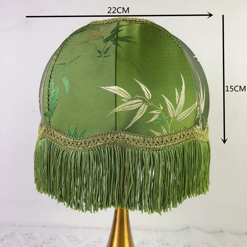 Vintage Fabric Table Lamp Shades Round LampShades Tassels Light Cover Floor Lamp Covers Bedroom Decor Light Shade Accessories
