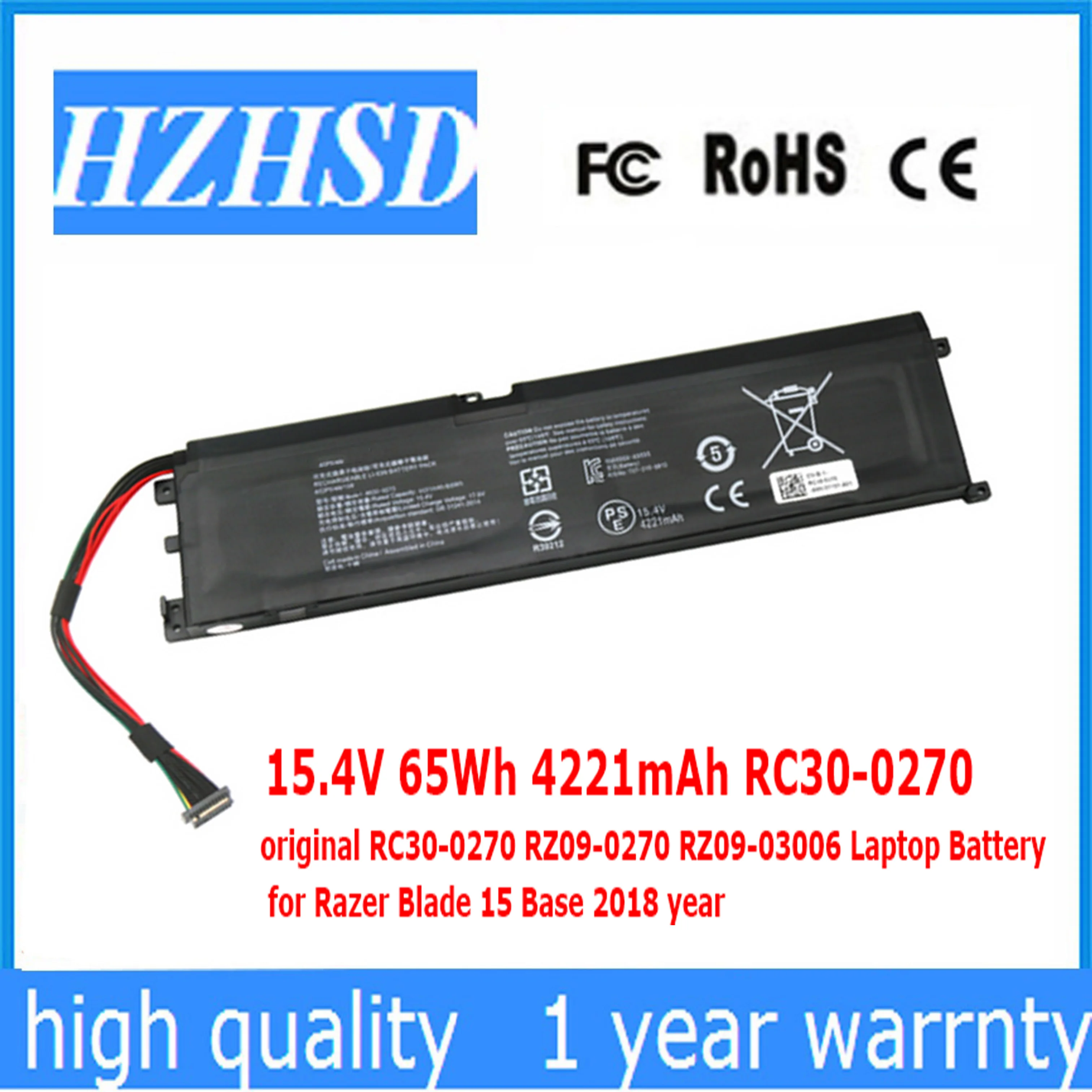 15.4V 65Wh 4221mAh الأصلي RC30-0270 RZ09-0270 RZ09-03006 بطارية كمبيوتر محمول ل الماسح هازل شفرة 15 قاعدة 2018 سنة