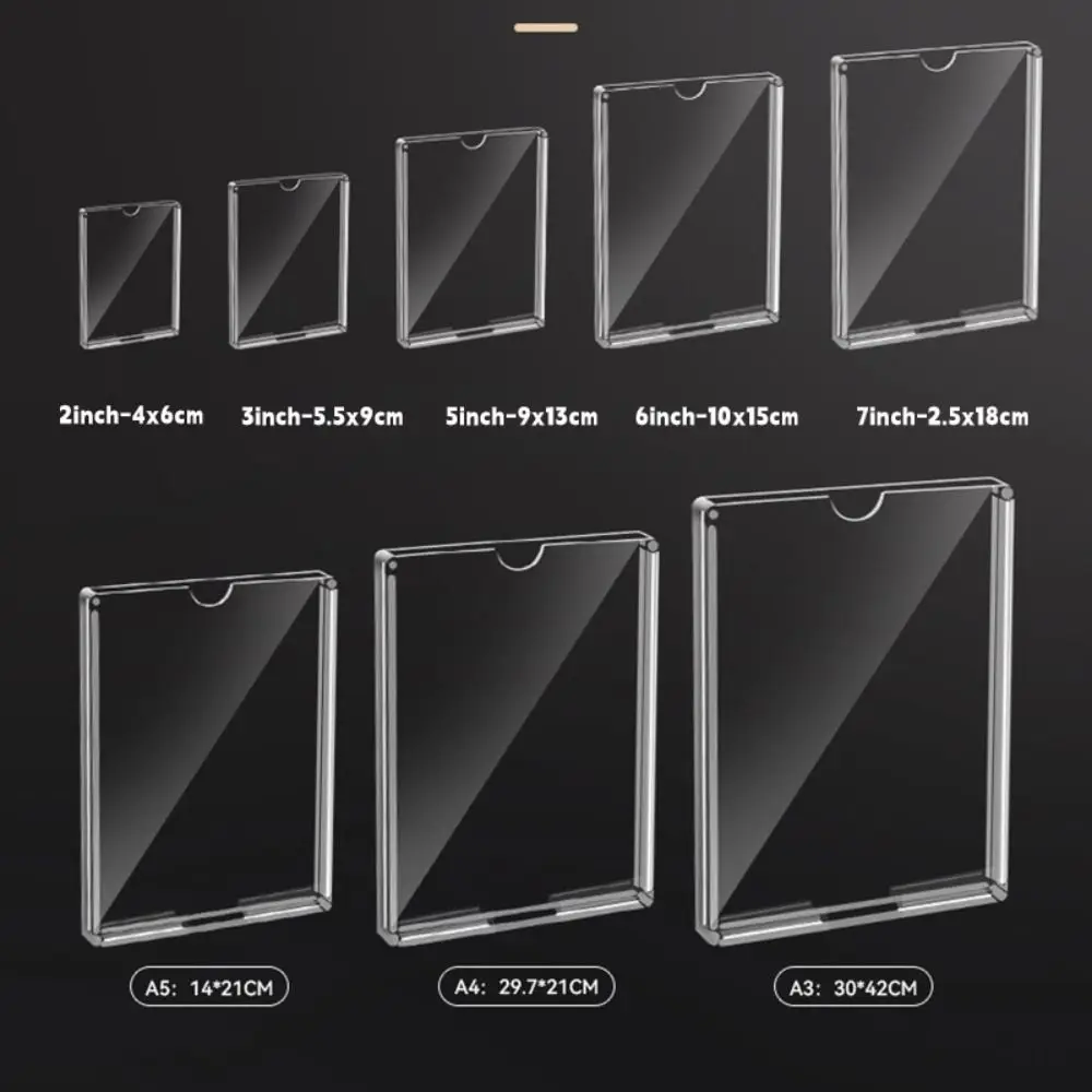 New Acrylic Label Holder Self-Adhesive Clear Photo Frame Double Layer Multifunctional Price Tag Display Holder Card Display
