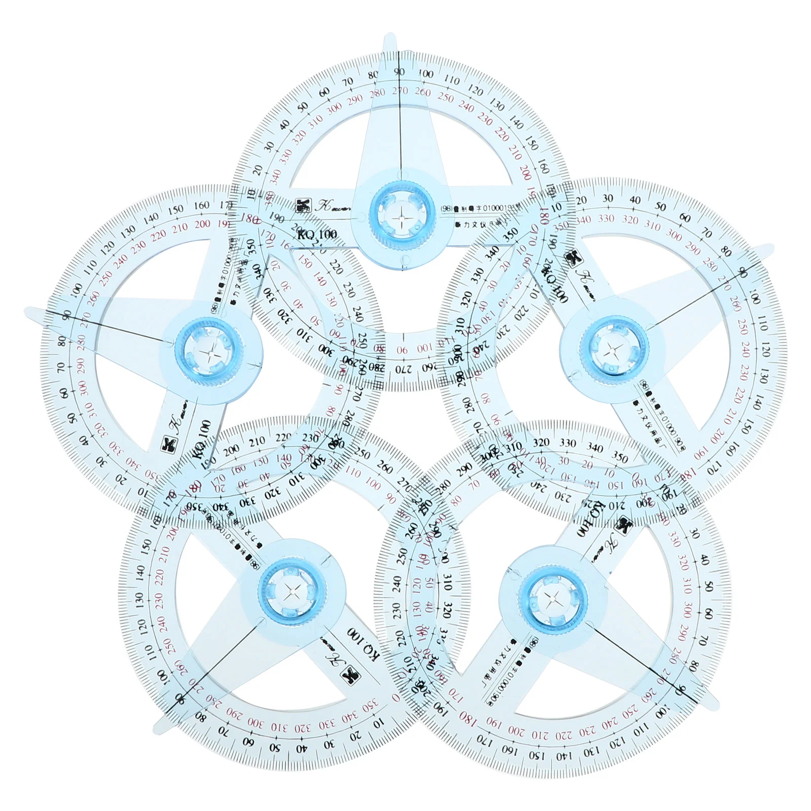 5Pcs Circle Protractor Ruler Protractor Measuring Tool 360° Protractor Equipment Circle Protractors 360° Protractor Equipments