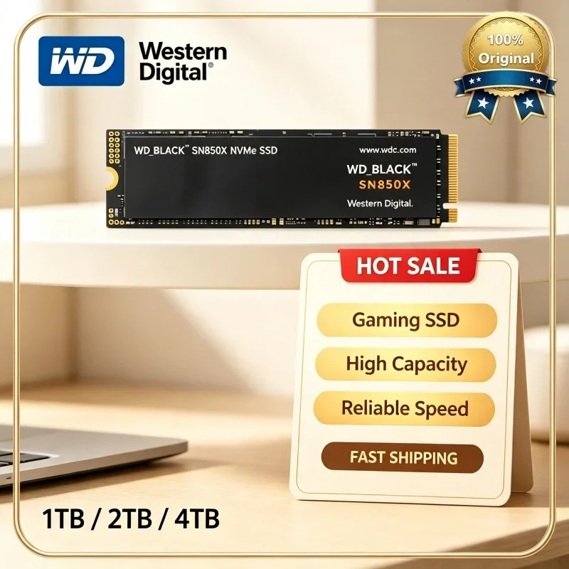 Gaming SSD WD BLACK SN850X 4TB M.2 NVMe PCIe 4.0 Internal Solid State Drive Fast Read Write Storage For Laptop Desktop & PS5