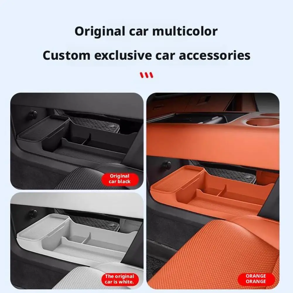 

For LIxiang L7 L6 Double-layer Storage Box Under The Anti-slip Center Console Accessories Interior Storage Car Box Anti-Scr Z0R1
