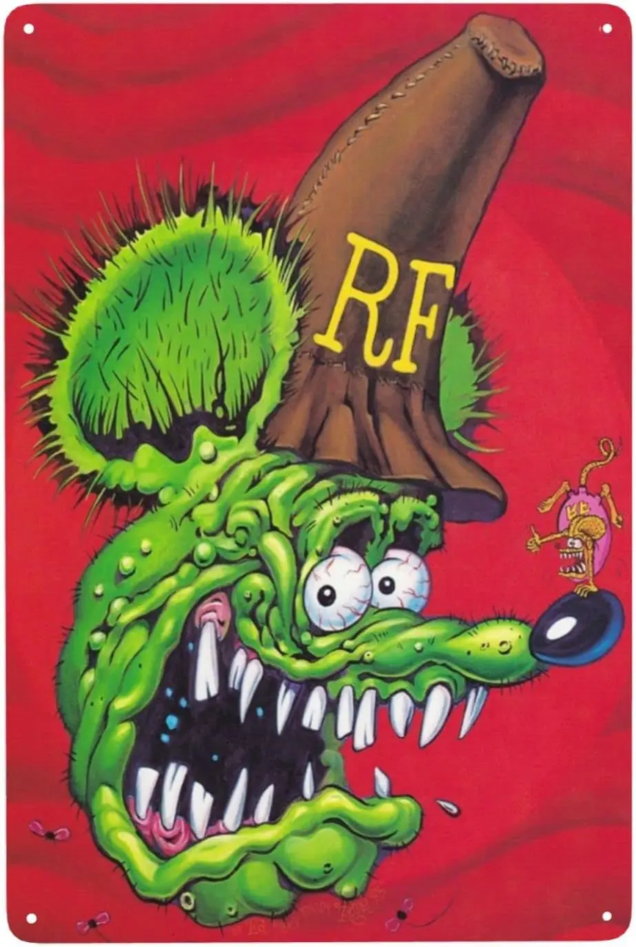 1p,Rat Fink Suck My Exhaust, Ed Roth, Big Daddy, Daddy Roth, Signs Vintage Look Reproduction Metal Tin Sign  Inches Oil Station