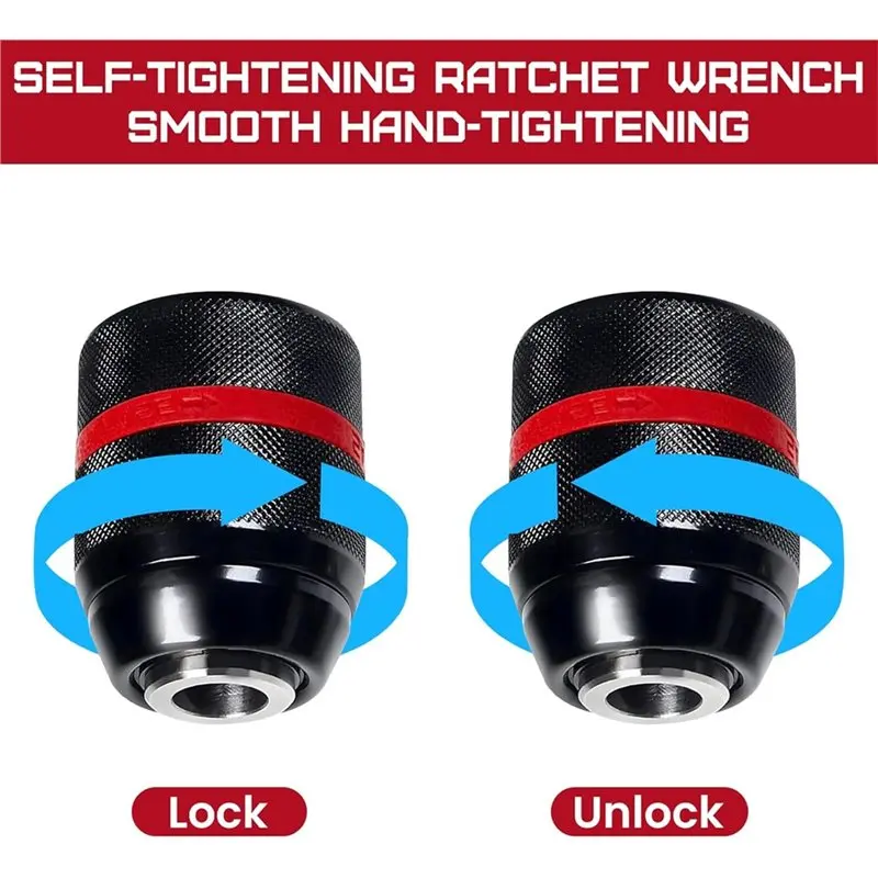 AT63-Clamping Self-Tighten 1.5-13Mm Drill Chuck,1/2-20UNF Mount Including 2 Pcs Converter Adapter For All Purpose Applications