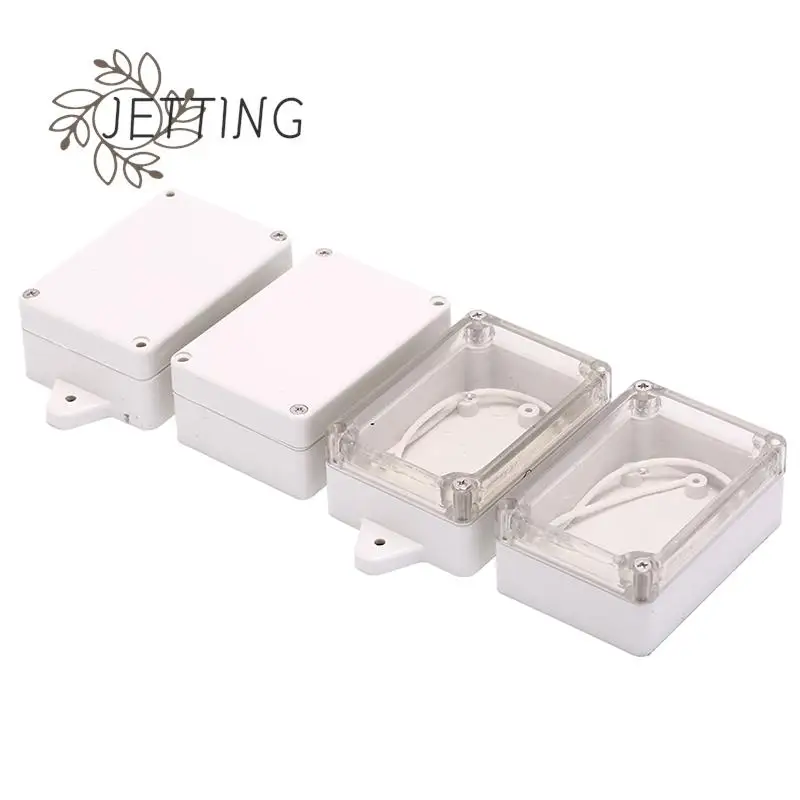 1PC Waterproof Plastic Electronic Instrument Project Cover Box Accessories Enclosure Case Clear Transparent/ White 85x58x33mm