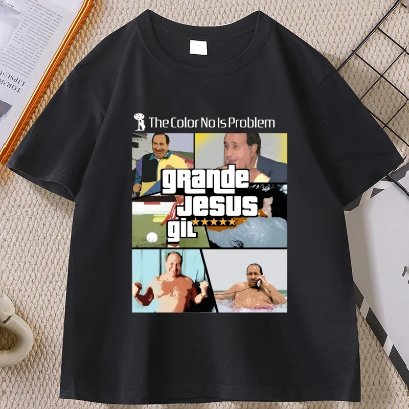 

El Fary Lo Mas Grande T-Shirt Men Women Clothes Graphic T Shirts Fashion Round Neck Manga Tshirt Comfortable Streetwear