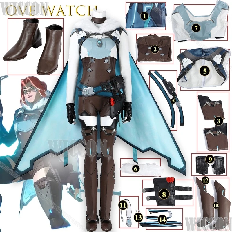 

Ove Watch Freya Freja Cosplay Clothes Full Set Game Outfit Blizzard Fantasy Armor Cos Fashion Halloween Carnival Party Woman COS
