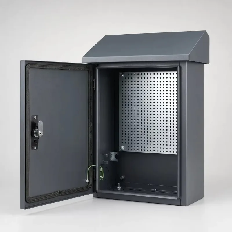 IP66 Outdoor Waterproof Steel Distribution Box Powder Coated Wall Mounted Electrical Enclosure OEM Custom