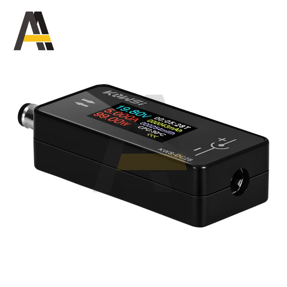 

Амперметр напряжения постоянного тока 4 ~ 30 В 0 ~ 12 А, измеритель мощности 0,96 дюйма, TFT HD, цифровой дисплей, тестер интерфейса постоянного тока 5,5*2,5, электронный комплект