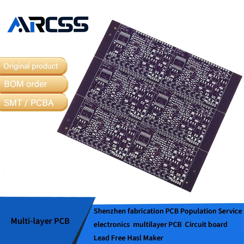 Shenzhen fabricação PCB serviço de população eletrônica multicamadas placa de circuito PCB sem chumbo Hasl Maker