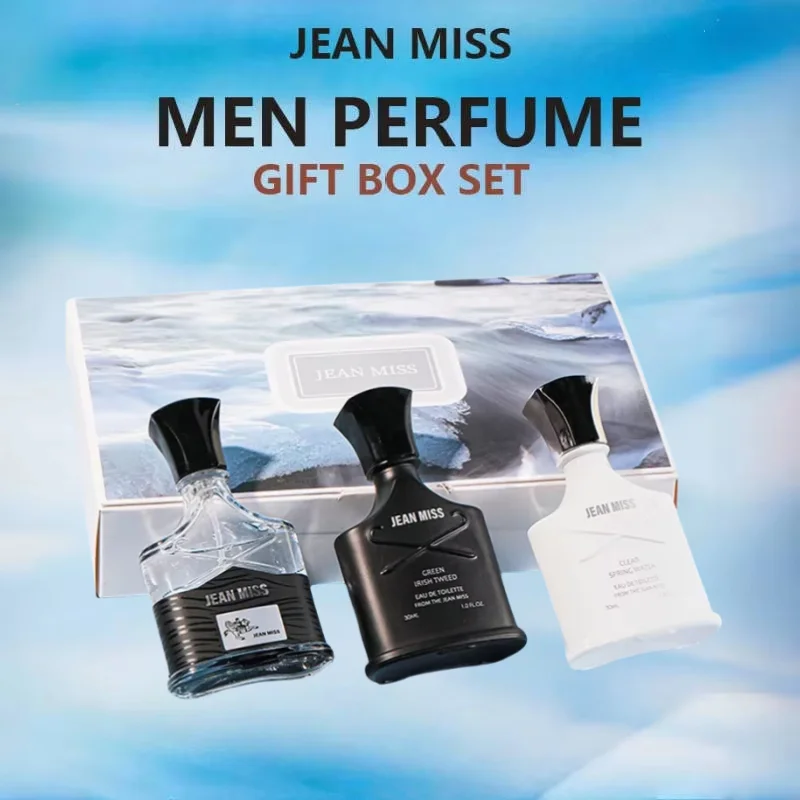 

3PCS Men's Perfume Gift Set 90ml Long Lasting Fresh Scent Cologne Premium Eau De Toilette Masculine Fragrance Perfumery