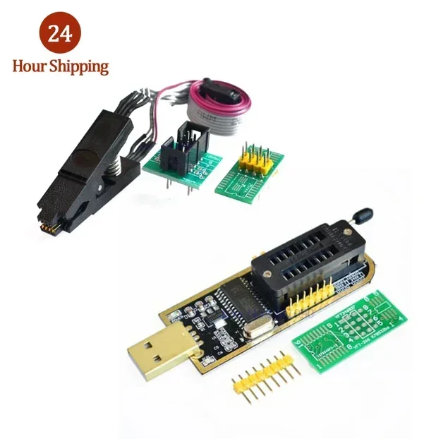 CH341A 24 25 Series EEPROM Flash BIOS USB Programmer Module + SOIC8 SOP8 Test Clip For EEPROM 93CXX / 25CXX / 24CXX DIY KIT