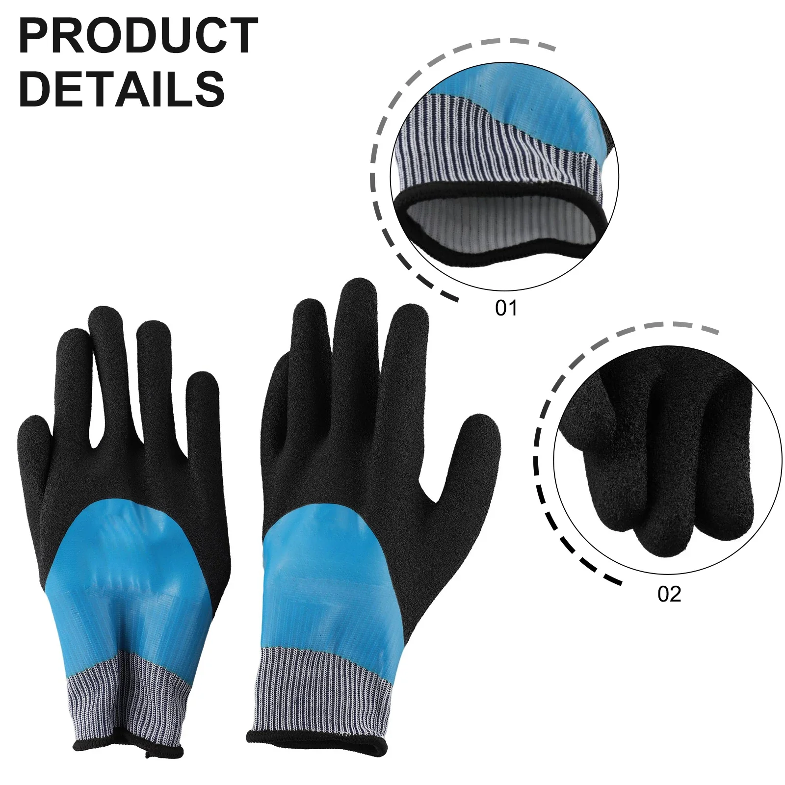 Blue Electrician Insulating Work Safe Glove 400V Voltage Withstand Touch Screen Compatible Tool Protection Industrial Safety