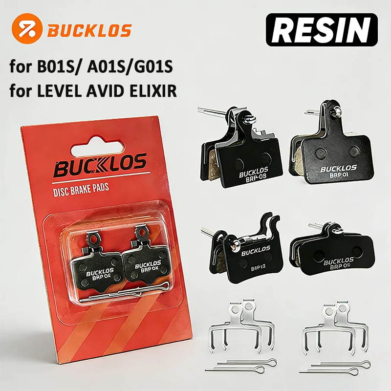

BUCKLOS Resin Bike Disc Brake Pads 2/4PC B01S Bicycle Disk Pads for M9000 M9020 M9120 M8020 MTB Road Bike Hydraulic Discs Pad