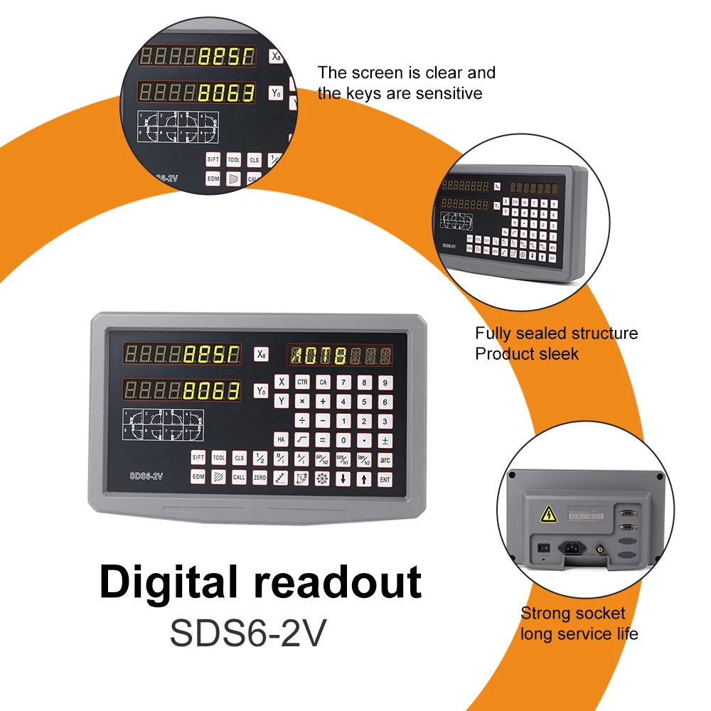 Цифровые дисплеи SINO SDS6-2V SDS6-3V YHSINO на железной основе Dro TTL DB9 для машин 2, 3-осевые