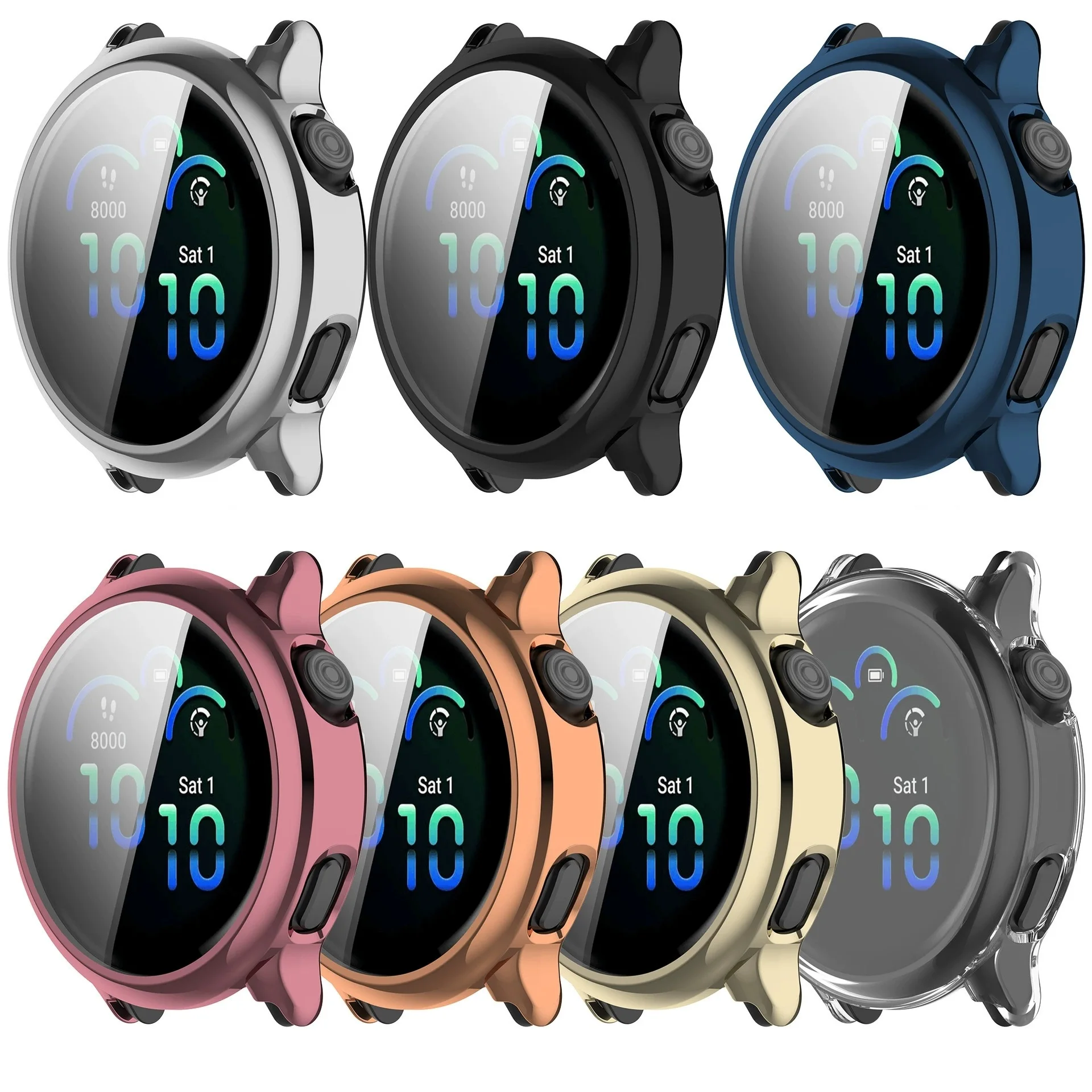 30 peças capa protetora de relógio inteligente para garmin vivoactive 6 cobertura de tela cheia à prova de choque capa tpu macia