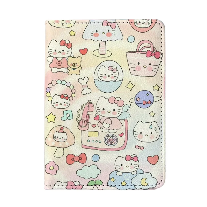 Sanrio Hello Kitty PU Passport Holder Passport Covers Travel Passport Protective Cover ID Credit Card Holder Travel Accessories