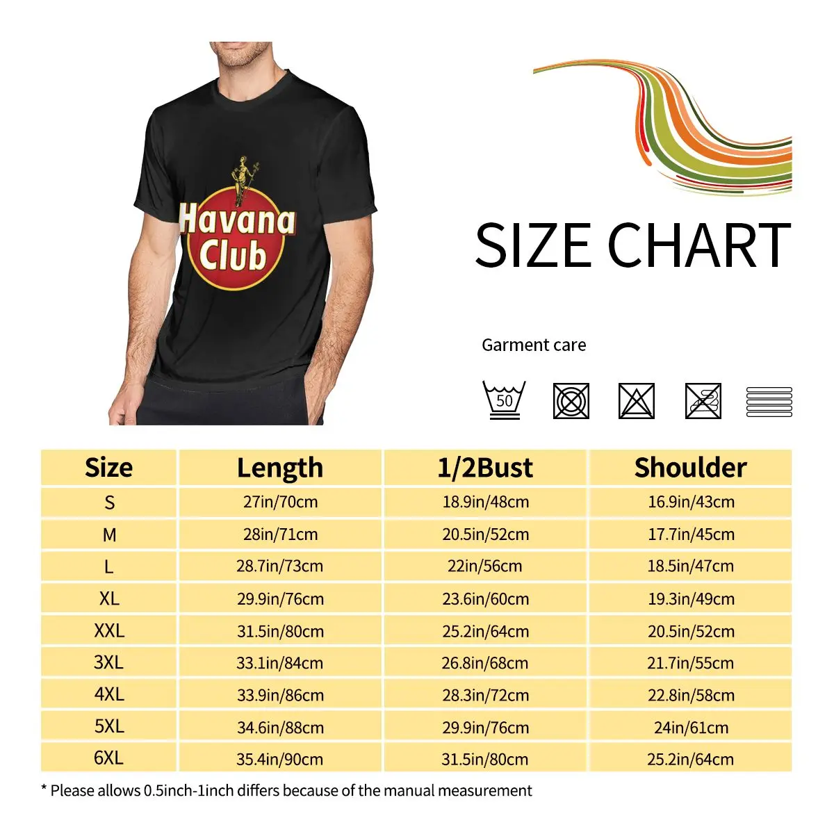 NEW Havana Club T-shirt Men Print Round neck T-shirt Summer Fashion Short Sleeve Cotton T Shirt