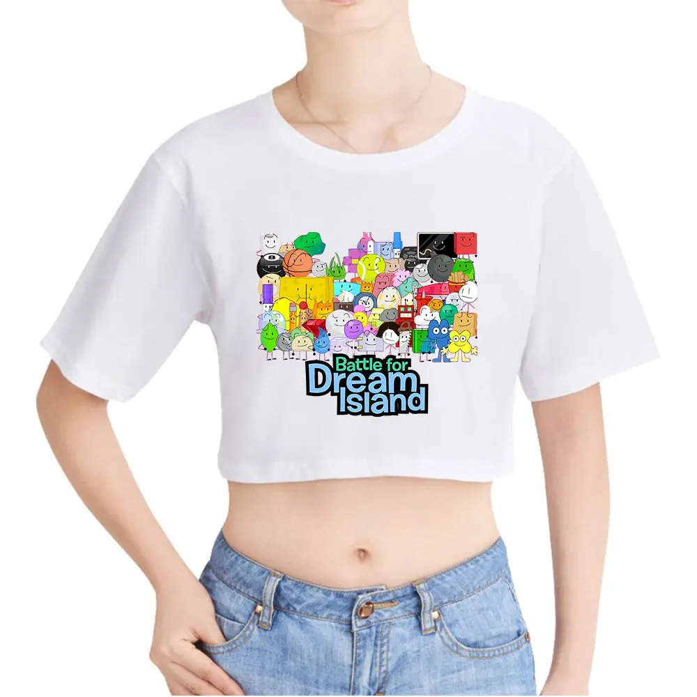 Jacknjellify bfdi batalha para ilha dos sonhos t merch camisetas cosplay moda masculina roupas de manga curta elegante outwear