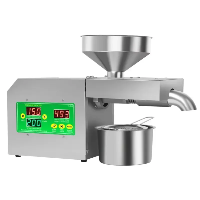 R3S Oil Press Machine 2025 English Version Stainless Steel Intelligent Temp Control Home Peanut Flax Walnut Seed Oil