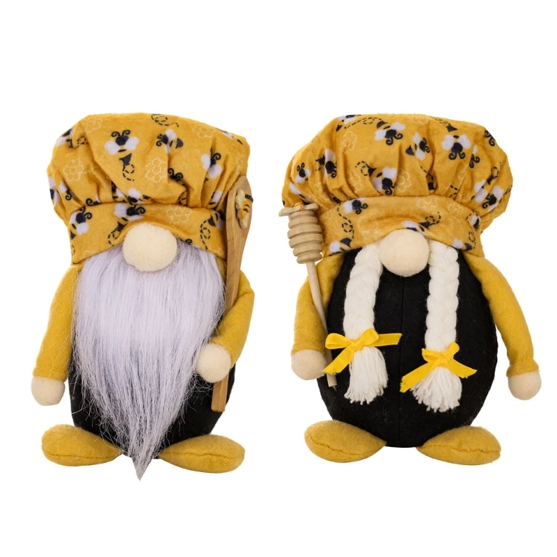 Bees Festival ChefsHat Gnome Ornaments Party Decorations Ornaments Supplies for Bedroom Dormitory Decorations Y9RE