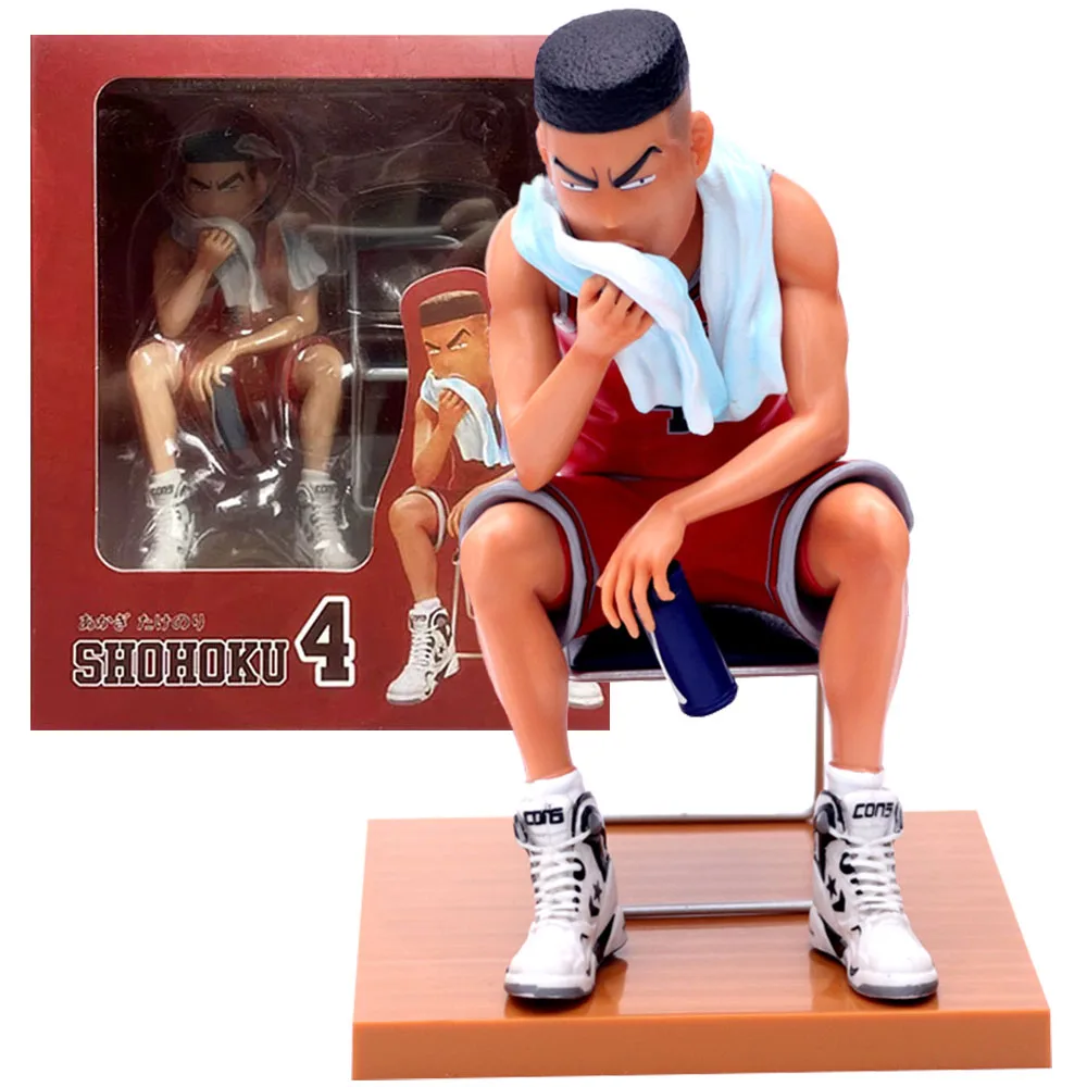 Figura Akagi Takenori de 18CM Anime SLAM DUNK No. Tapón de fideos para 4 jugadores, modelo de animación de escritorio, juguete, colección de regalos, adornos de PVC