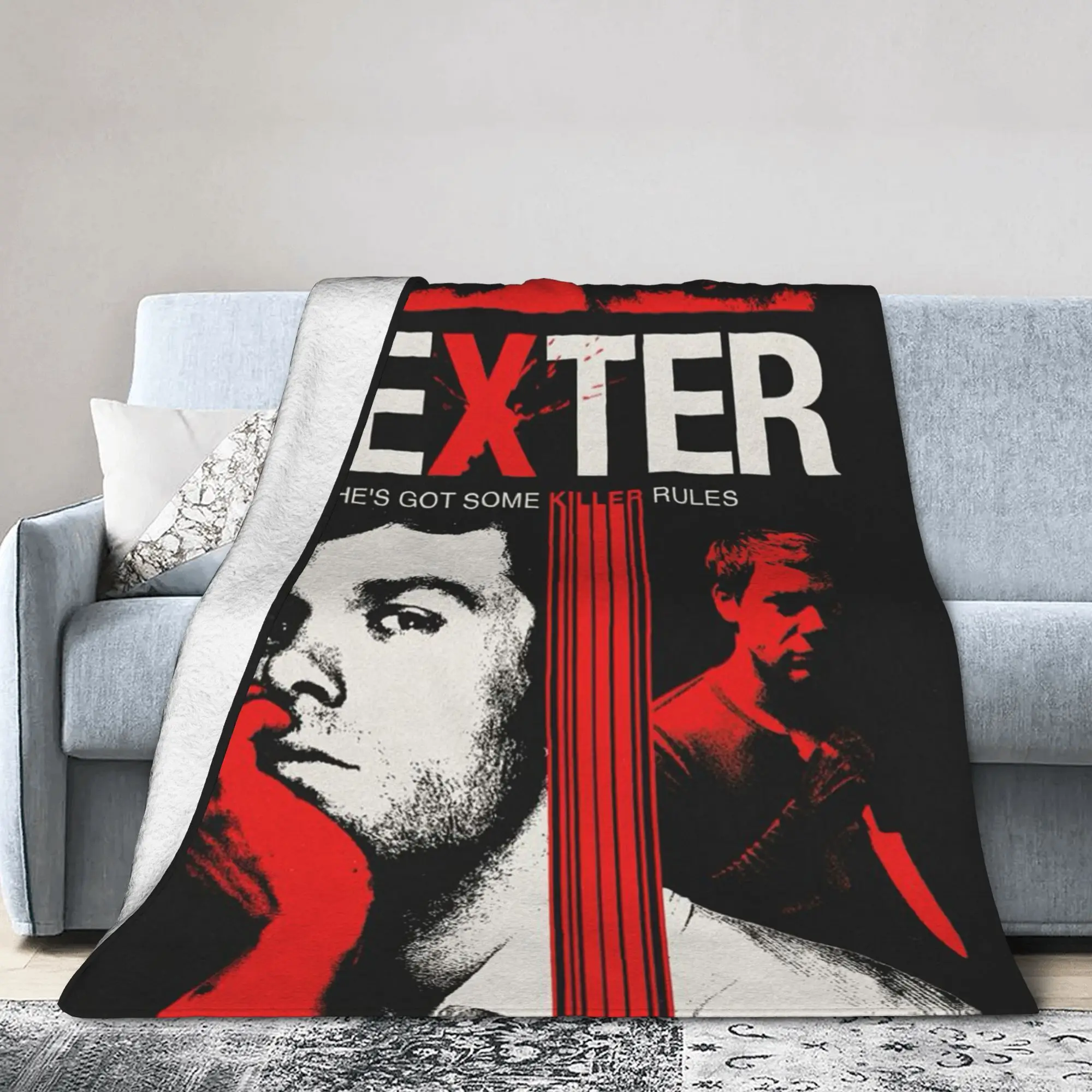 بطانية Dexter Killer Rules الناعمة - مثالية ليالي مريحة، هدية مثالية لمحبي العرض التلفزيوني وعشاق الديكور المنزلي
