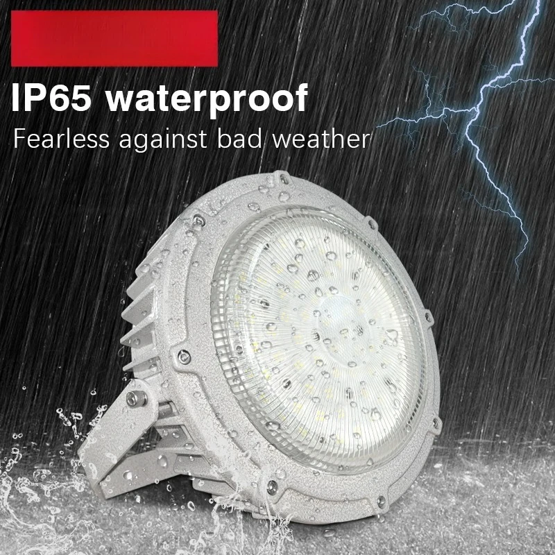LED IP66 ATEX Explosion Proof Aluminum Light 60W Gas Station Chemical Oil Depot Projection Lamp High CRI 80 5-Year Warranty