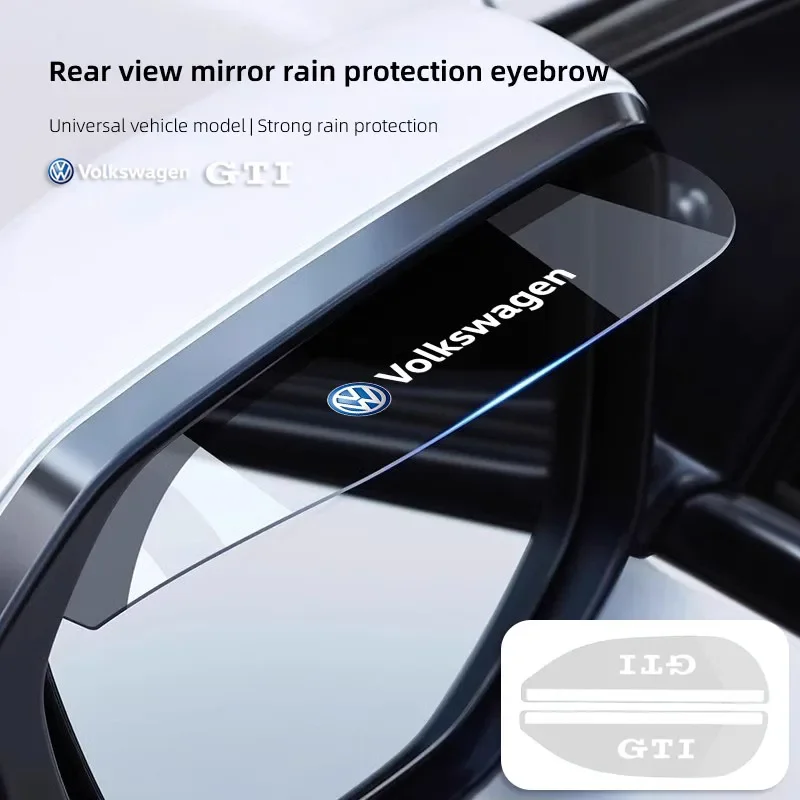 

2Pcs Car Rearview Mirror Rain Eyebrow Visor Covers For VW GTI Polo Golf Passat Tiguan Arteon Jetta Scirocco T-ROC Beetle Sharan