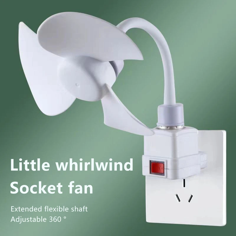 Desktop Electric Fan 5W Small Cooling Fan E27 Screw Home Ceiling Fan For Kitchen Bedroom Dormitory Living Room Study Table Fans