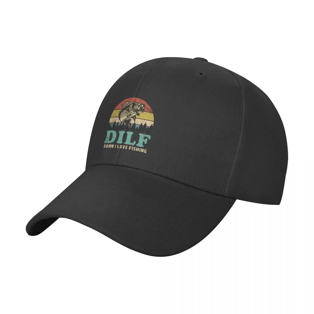 DILF - Damn I Love Fishing Baseball Cap Beach Hat Man Luxury Sun Cap Hats Man Women's