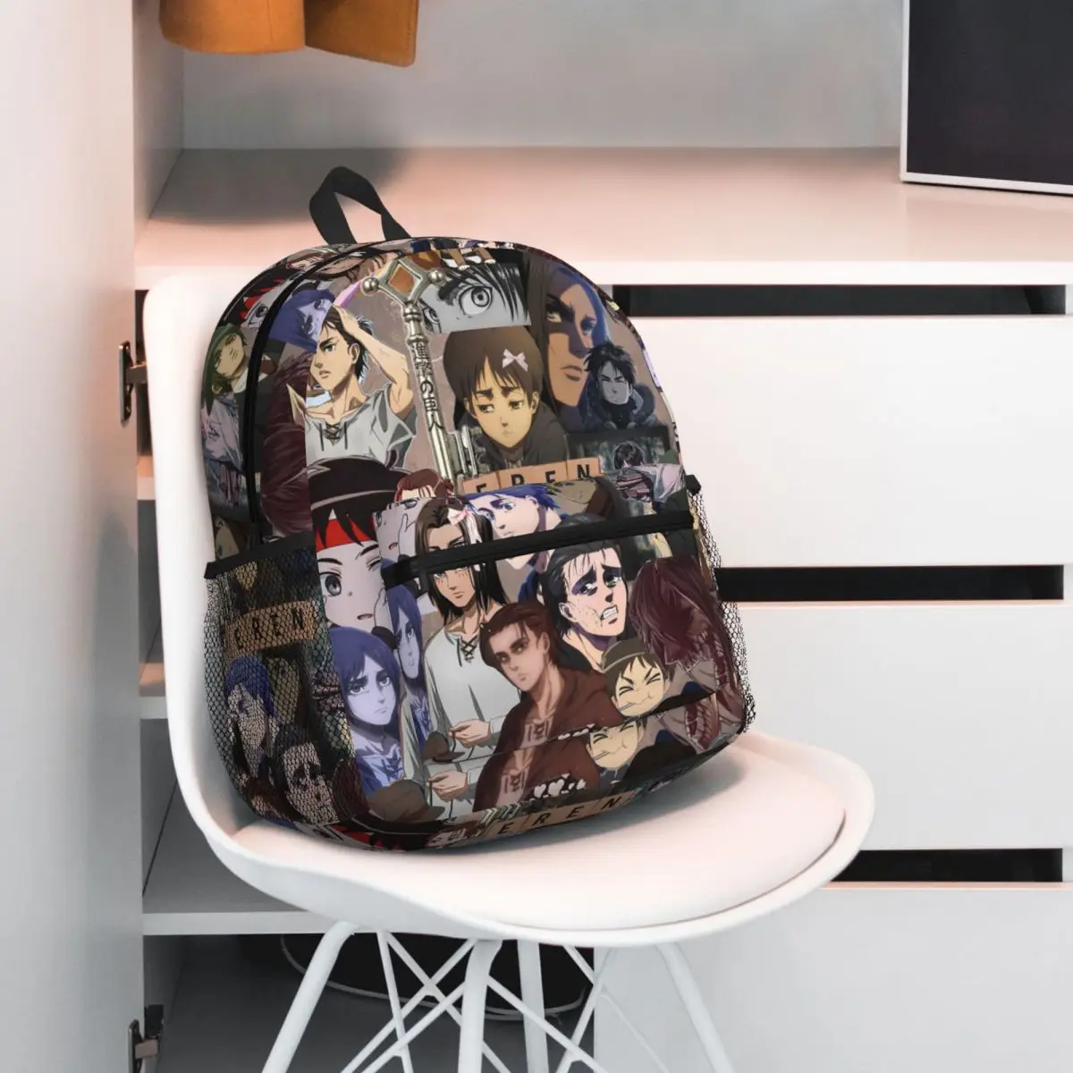 Anime ataque em titã eren jaeger estudante mochila saco de escola caminhadas viagem daypack para meninos meninas moda bookbag sacos ombro