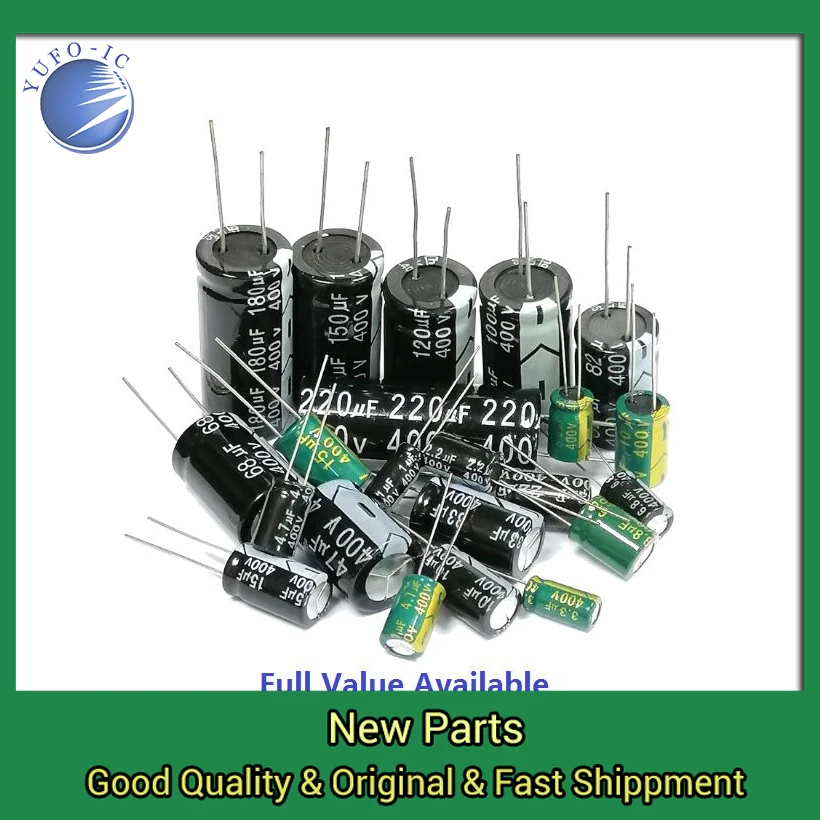 5PCS 68UF 82UF 100UF 150UF 180UF 220UF 400V Aluminum Electrolytic Capacitor 450V 10UF 22UF 33UF 47UF