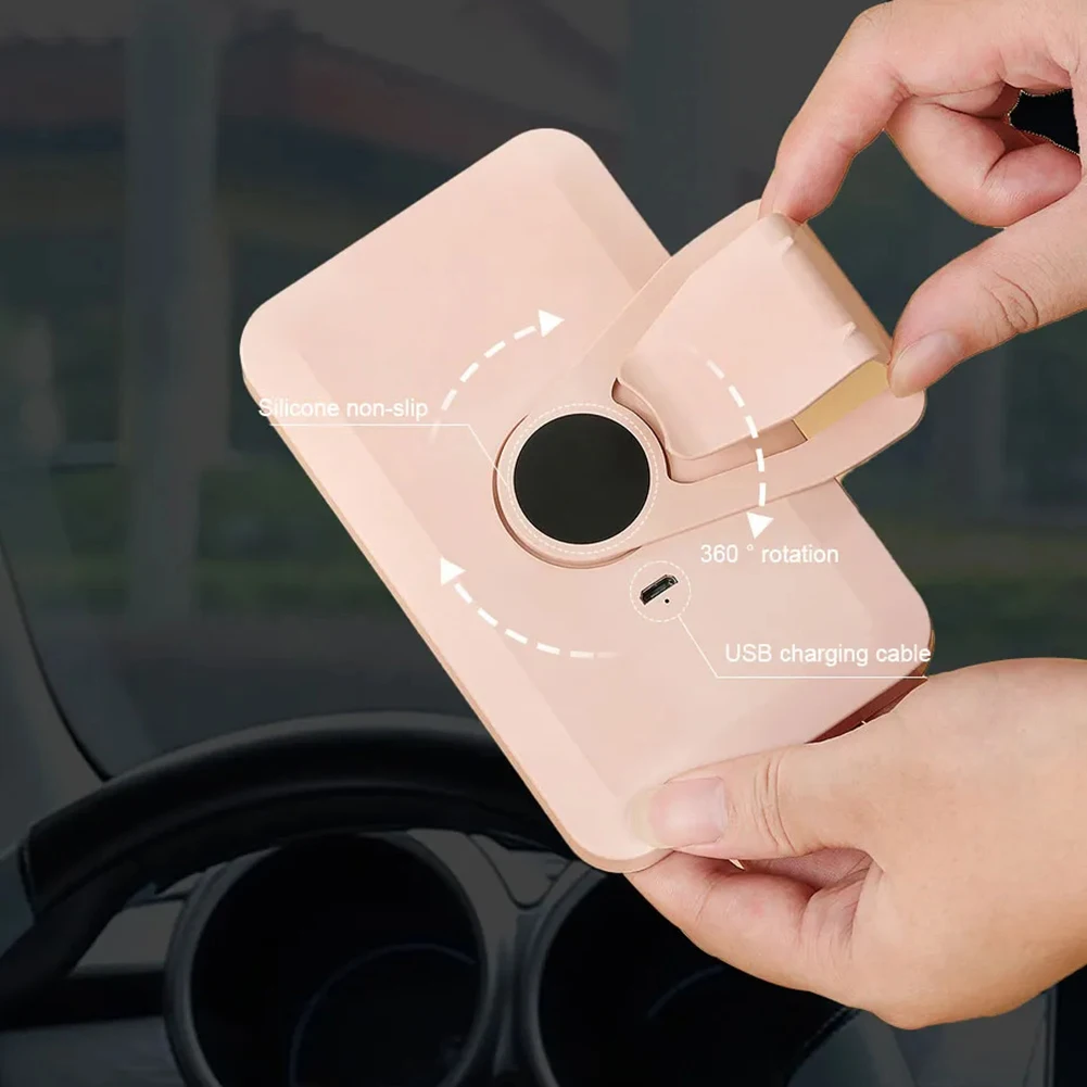 Adjustable for LED Light Car Sun Visor Vanity Mirror with Rechargeable Battery and Touch Switch for Easy Lighting Control