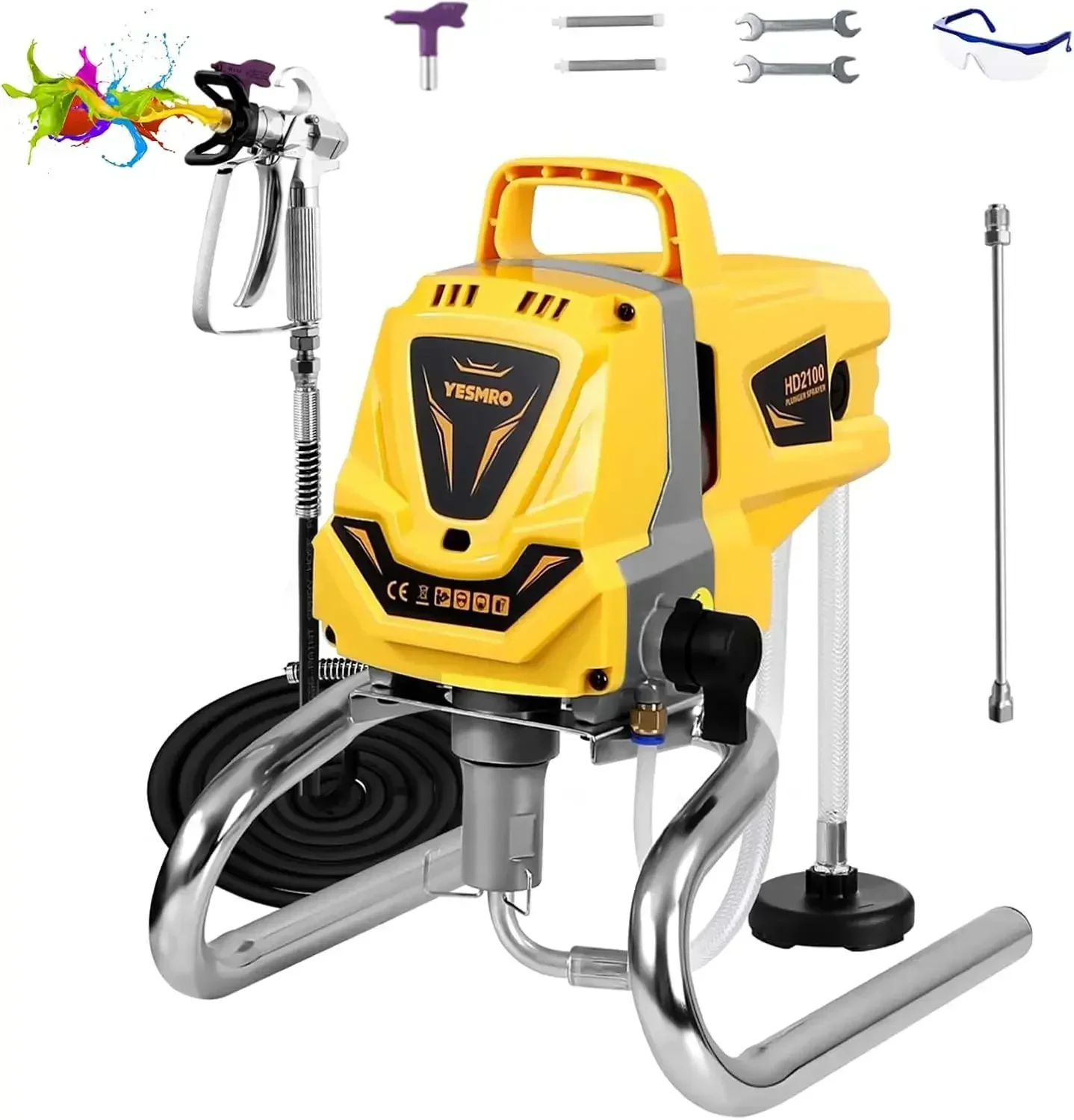 Paint Sprayer for House Painting,3300PSI,1100W High Efficiency Electric Paint Machine,No Need to Thinning,Advanced Productivity