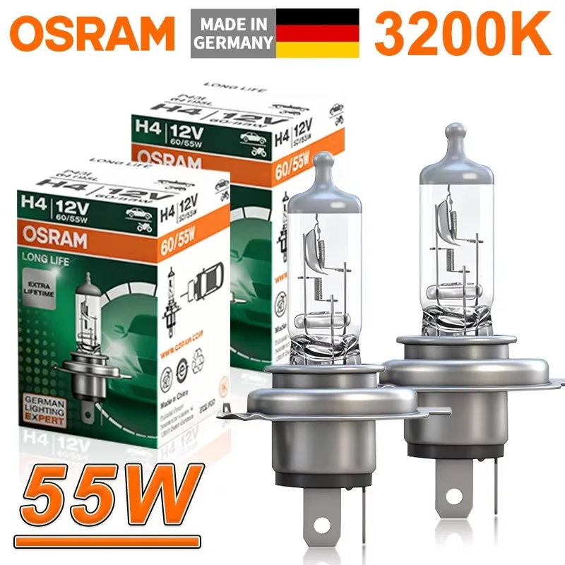 Lâmpada Halógena OSRAM Original Long Life 64210L H7 55W PX26d H4 Farol Alto e Baixo H1 H3 H11 HB3 HB4 9005 9006 para Carro X1