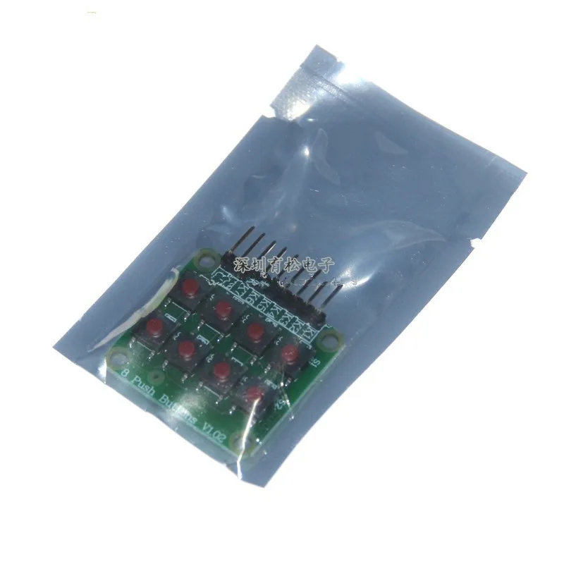 Microinterruptor 2*4 teclado de matriz botón de 8 bits módulo de expansión externa MCU independiente